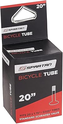 Chambre à air de vélo spartan adaptée aux roues de 20 pouces, noire