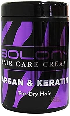 Crème capillaire boloni à l'argan et à la kératine (1000 ml)