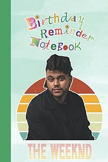 Livre de rappel d'anniversaire the weeknd singer merch : carnet the weeknd
