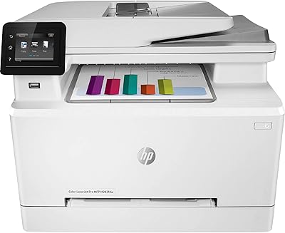 Imprimante tout-en-un sans fil hp laserjet pro m283fdw, impression, numérisation et copie à