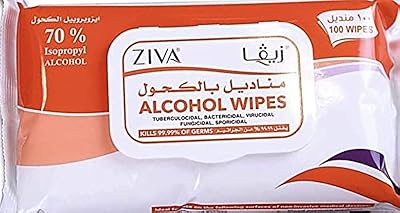 Lingettes humides à l'alcool isopropylique zeva 100