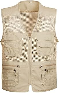 Jenkin gilet pour homme gilet de photographe multi-poches gilets bon marché pour le tir