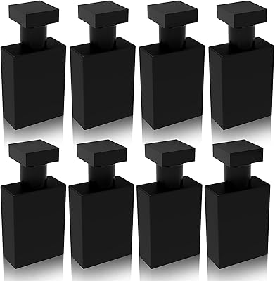 Forename lot de 8 flacons de parfum rechargeables noirs de 30 ml/1 oz
