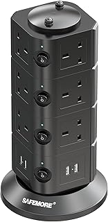 Prise d'extension tour 14 voies, prise d'extension avec 4 ports de charge usb