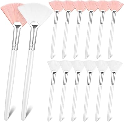 14 pièces pinceaux en éventail pinceau applicateur pour le visage pinceau en éventail