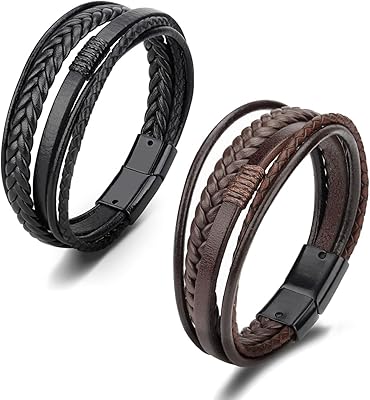 2 pièces bracelet pour hommes 8 mm œil de tigre pierre de lave