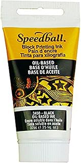 Encre d'impression speedball block - à base d'huile, 1,25 oz, noir