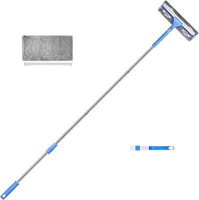 Kit de nettoyage de vitres hautes metclair (10 pouces) outil télescopique 2 en