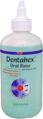 Rinçage d'hygiène buccale pour animaux vetoquinol dentahex, 8 oz