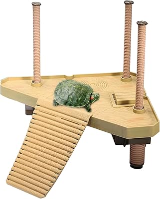 Mkn zoom turtle deck flottant, porche flottant automatique avec plantes traditionnelles, décoration d'aquarium