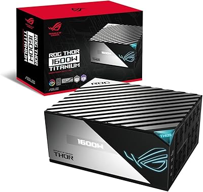 Alimentation atx ass rog thor 1 600 w avec aura sync et écran