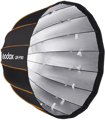 Godox qr-p90 35,9" 90 cm boîte à lumière parabolique profonde portable à montage