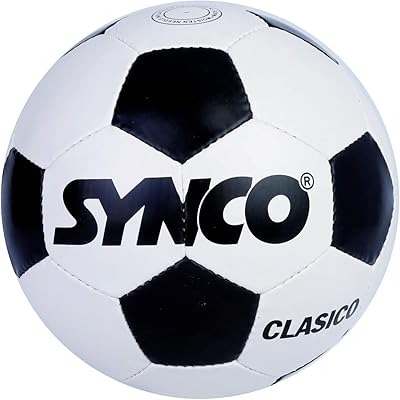 Football en caoutchouc sinko world cup classico, taille 5, blanc/noir