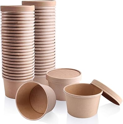 Bols à soupe kraft écologiques snh de 8 oz, gobelets jetables, parfaits
