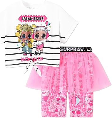 Ensemble de vêtements d'été deux pièces pour filles comprenant un t-shirt des t-shirts