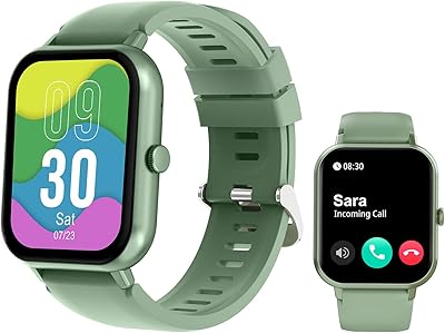 Montre intelligente avec appels bluetooth pour hommes et femmes, écran tactile de 1,83