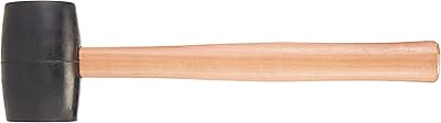 Maillet en caoutchouc avec manche en bois 16 oz double face