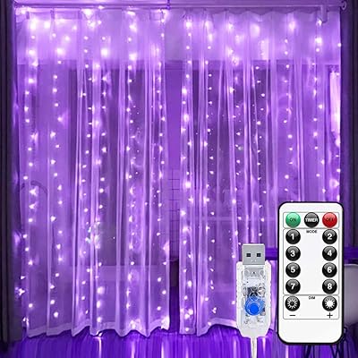 Goodrun rideaux lumineux à suspendre pour chambre à coucher 3m x 3m