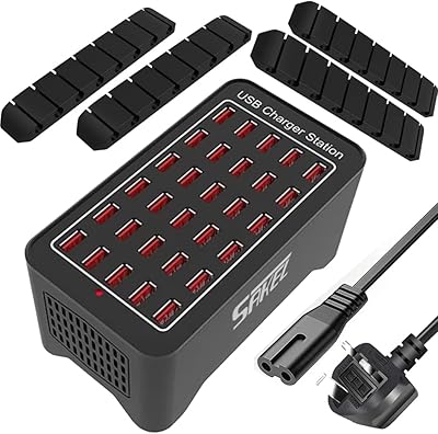 Station de chargement usb sakill 30 ports pour appareils multiples, station de chargement