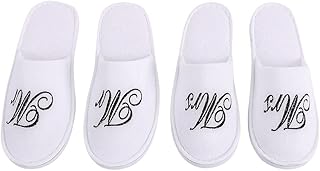 Ensemble de pantoufles en lin m. et mme romance helpers - blanc