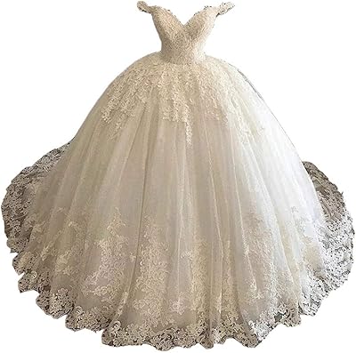 Robe de mariée en dentelle pour la mariée 2021, longue en tulle