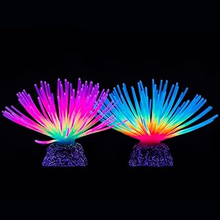 Fabrication de boules de hérisson arc-en-ciel artificielles pour aquarium avec effet lumineux, décoration