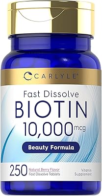 Biotine 10 000 mcg | 250 comprimés à dissolution rapide force