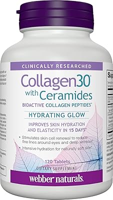 Webber naturals collagène 30 avec céramides peptides de collagène bioactifs 120