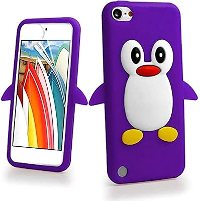 Coque de protection design pingouin 3d dessin animé pour apple ipod