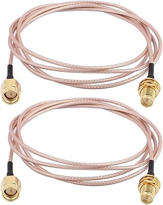 Sortie 2 pièces (distribution électrique) sma mâle doré vers rp-sma femelle, câble coaxial