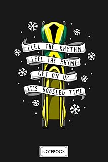 Cahier de l'équipe de bobsleigh : agenda, papier ligné universitaire, journal, couverture au