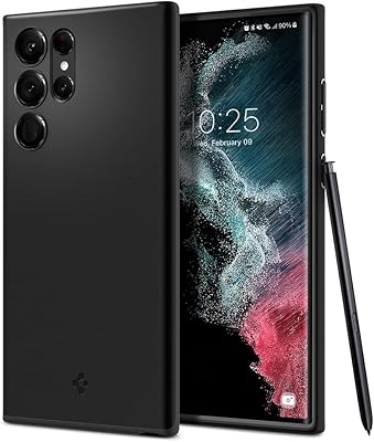 Coque spigen slim conçue pour samsung galaxy s22 ultra (2022) - noir