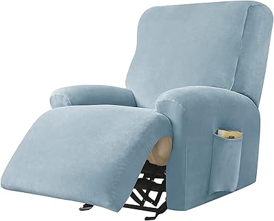 4 pièces housses de chaise à bascule en velours pour cuir et tissu