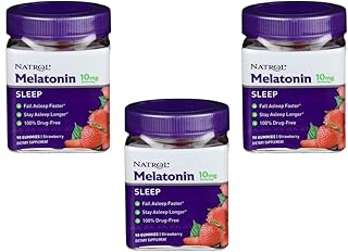 Natrol mélatonine 10 mg comprimés à croquer saveur fraise - 90 unités, paquet