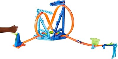 Ensemble de pistes de voiture jouet hot wheels infinity loop, 2 ensembles