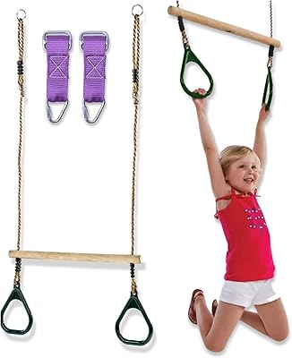 Barre de balançoire pour enfants trailblaze résistante aux intempéries avec anneaux | balançoire