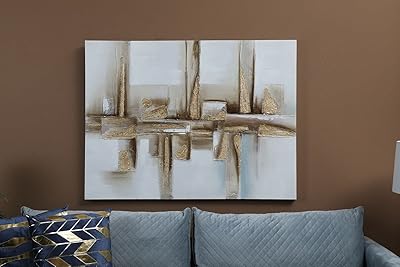 Peinture sur toile multicolore faite à la main pour ameublement de maison pan