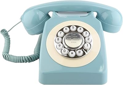 Téléphone fixe classique sangen avec ancien design rotatif avec cloche en métal