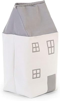 Coffre à jouets pour enfants blanc cassé gris