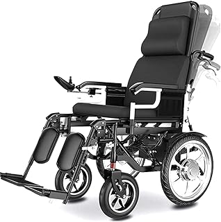 Fauteuil roulant électrique robuste avec bouton de commande arrière, fauteuil roulant pliable, moteur