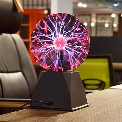 Boule de plasma sphérique sensible au toucher avec lumière en verre plasma magique