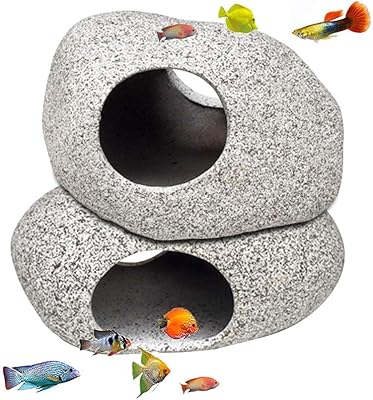 Gzs rock caves décoration d'aquarium cachette pour crevettes et cichlidés cachant les œufs