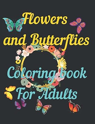 Livre de coloriage fleurs et papillons pour adultes