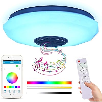 Plafonniers led intelligents plafonnier musical 36 w avec télécommande et application