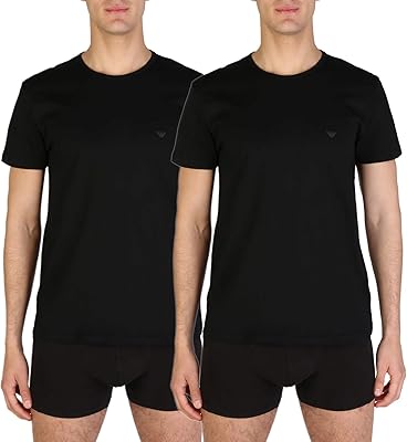 Haut de pyjama 2 pièces emporio armani pour hommes (lot de 2), blanc