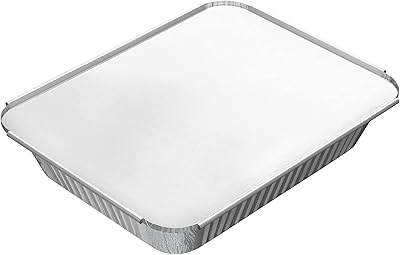 Récipient en aluminium cosmoplast 1600 cc avec couvercles, 10 pièces, argent, tralc163s10, récipient