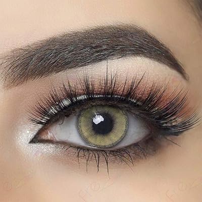 Lentilles de contact jetables hidrocharme 12 mois de couleur jaune avec étui