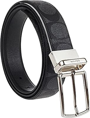 Ceinture réversible à boucle rouleau coach pour hommes découpée la taille