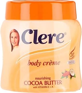 Crème hydratante pour le corps au beurre de cacao transparent avec vitamines e