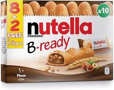 Nutella b ready 220 g pack de 8 pièces + 2 gratuites